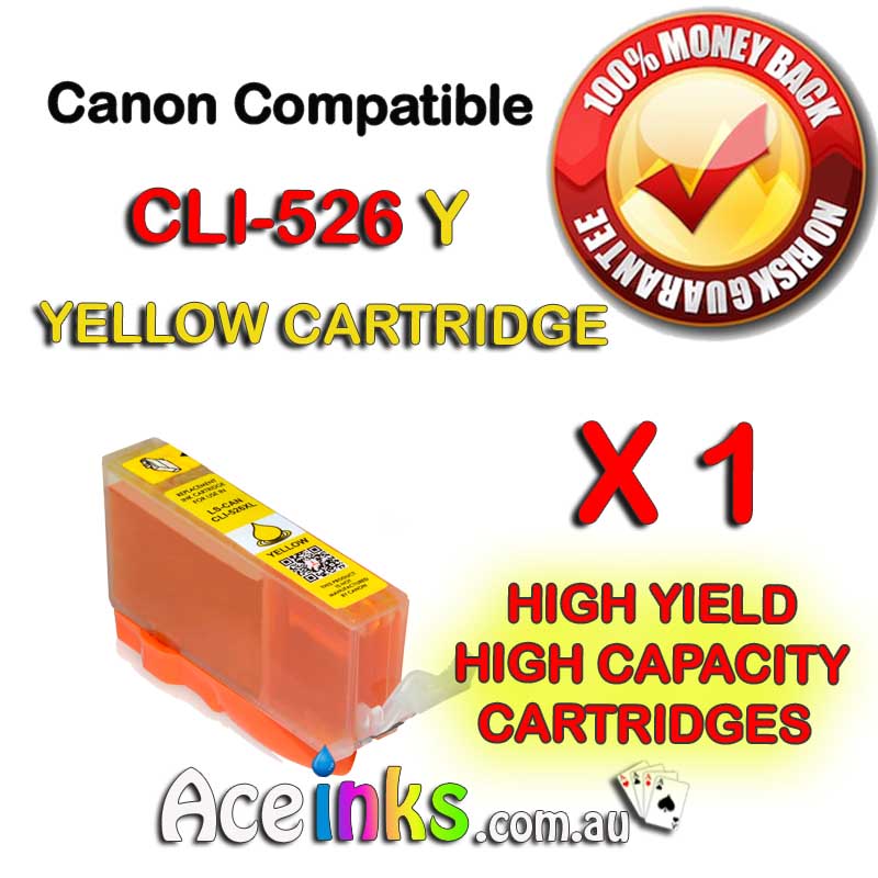 Compatible Canon CLI-526Y Yellow Single